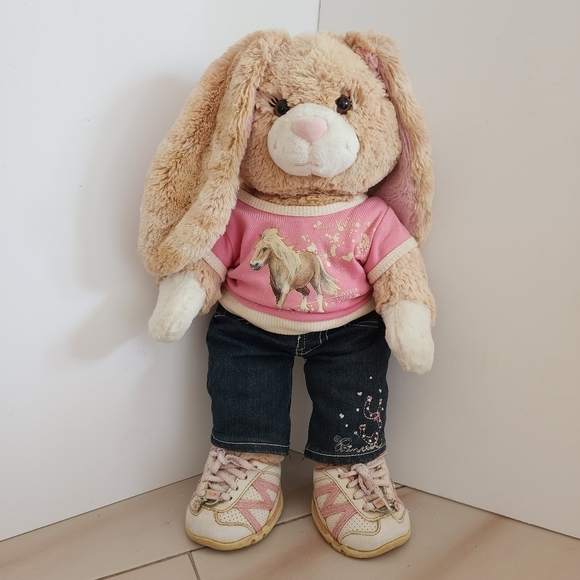 Build-A-Bear Other - Build a Bear Swirl Bunny Plush Tan Rabbit Stuffed Animal Clothing Outfit